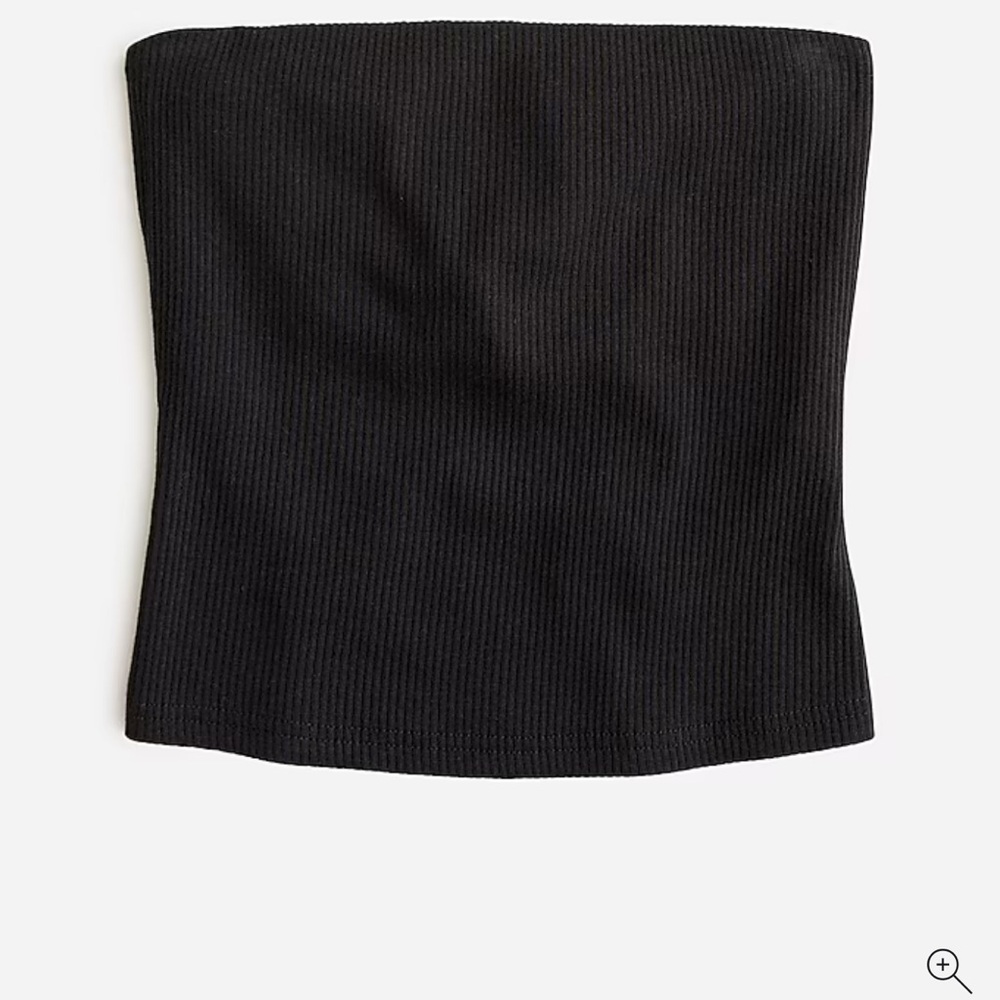 J. Crew Black Ribbed Crop Top